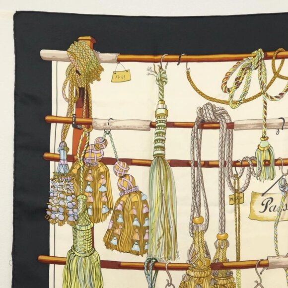 HERMES Carre 90 Scarf ""Pasementerie"" Silk Navy Auth 135492 - Picture 2 of 15